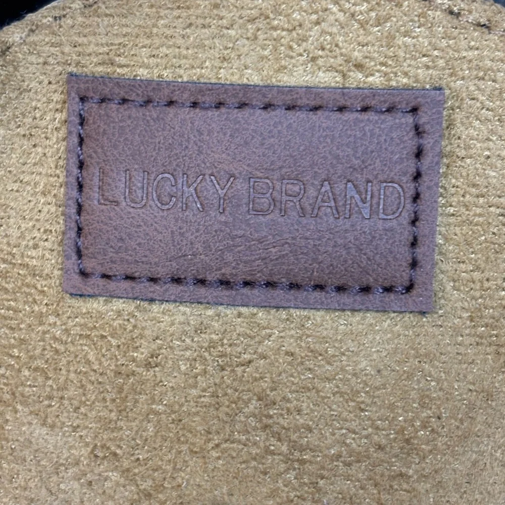 LUCKY BRAND Slippers‎ Tan Brown Camel Like Suede Soft Warm House Shoe Sz 2 Sz 3